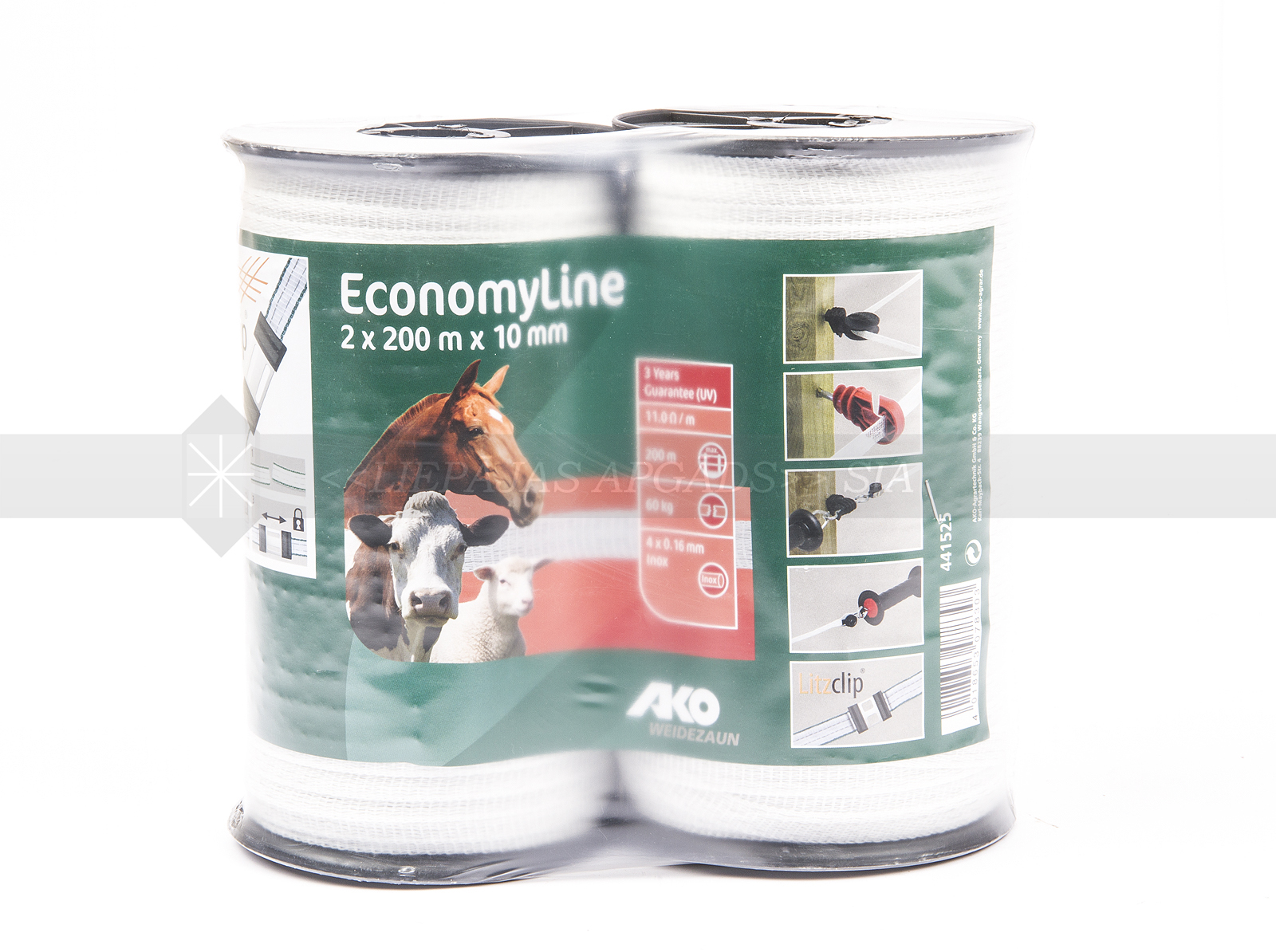EL.GANA LENTA AKO Economy Line 10MM/200M (BALTA 2GB K-TĀ)