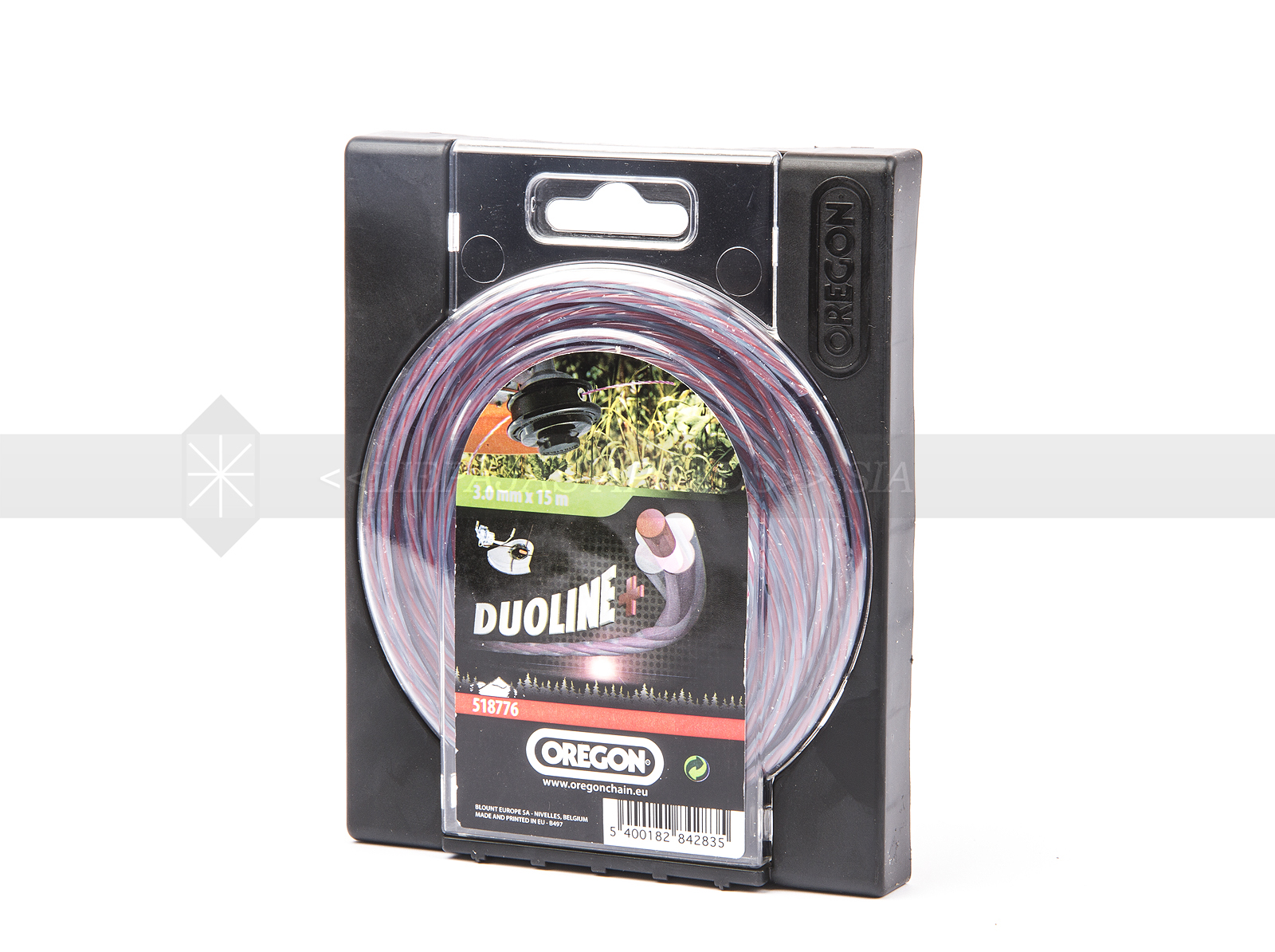 TRIMMERA AUKLA DUOLINE PLUS STIPRIN. 3.0*15M SARKANA