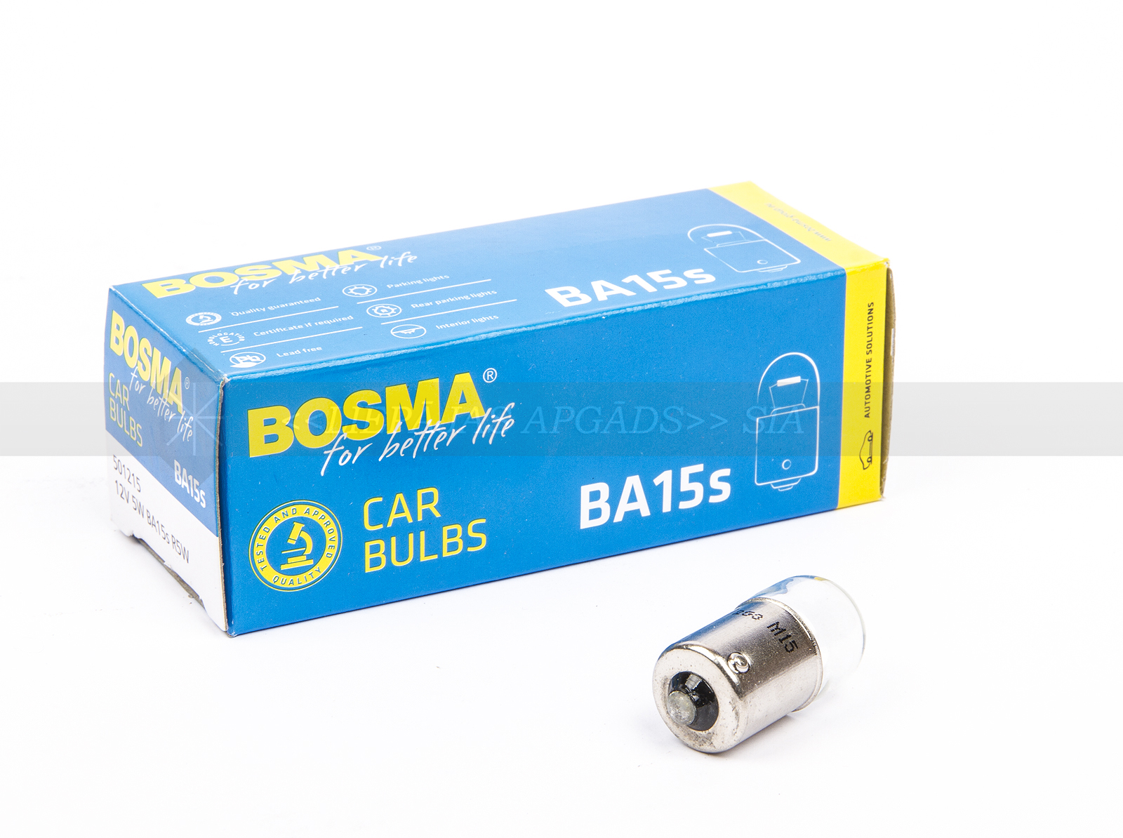 AUTOLAMPA 12V 5W BA15S BOSMA