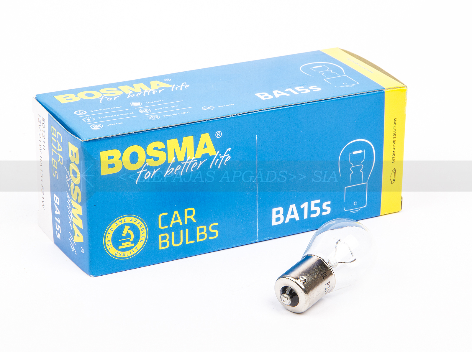 AUTOLAMPA 12V 21W BA15S BOSMA